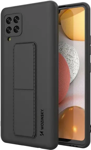 Mbështjellës silikon Wozinsky Kickstand Case për Samsung Galaxy A42 5G, Gri
