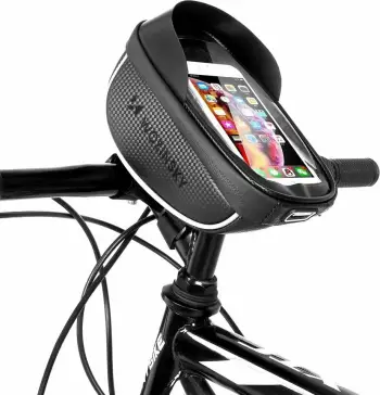Çantë timoni për biçikletë Wozinsky WBB16BK, për telefon, 1L, e zezë