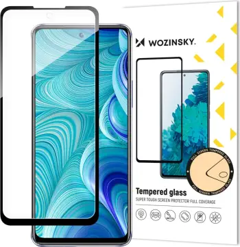 Xham i temperuar Wozinsky Full Glue për Infinix Hot 11S NFC, me kornizë, i zi