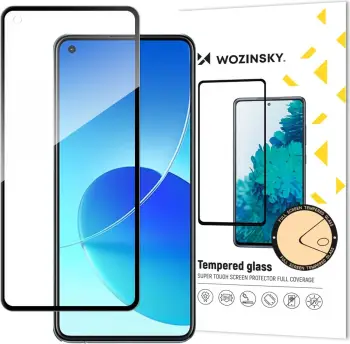 Mbrojtës ekrani xhami i temperuar Wozinsky Full Glue për Oppo Reno 6 4G, i zi