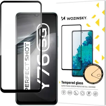 Mbrojtës ekrani xhami Wozinsky për Vivo Y76 5G/Y76s/Y74s, Full Glue, i zi