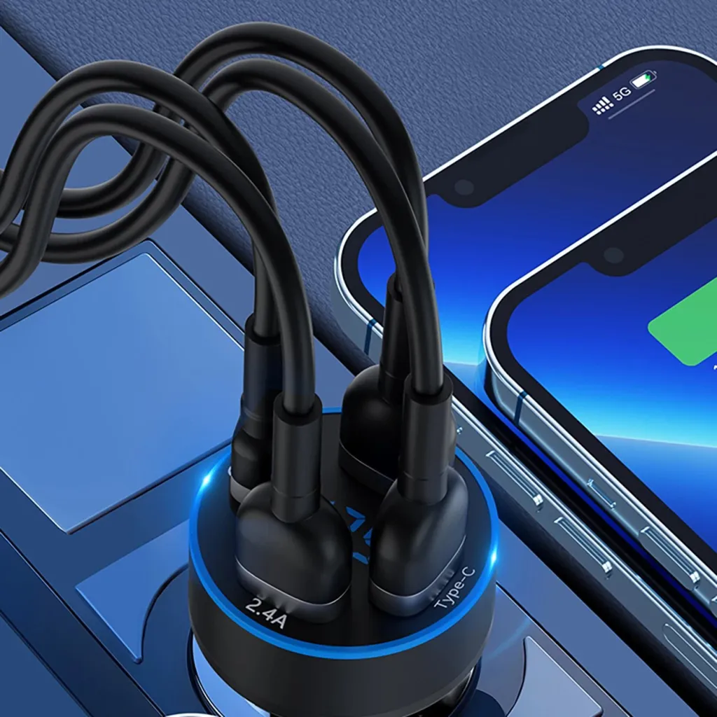 Karikues veture Wozinsky WDCCB, 50W, 2xUSB-C / 2xUSB-A, me ekran, i zi - 7