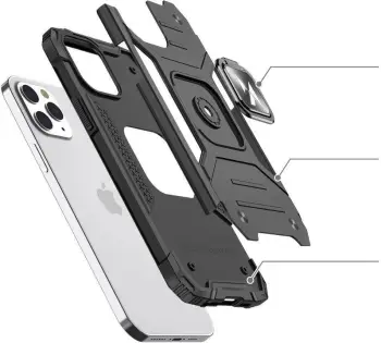 Mbulesë pancir Wozinsky Ring Armor për iPhone 14 Pro Max, me unazë mbajtëse, e artë