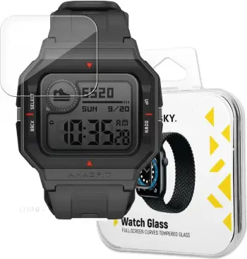Xham mbrojtës hibrid për smartwatch Wozinsky Watch Glass për Xiaomi Amazfit Neo, zi