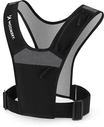 Jelek reflektues sportiv Wozinsky WKDB1, poliestër, 150g, i zi
