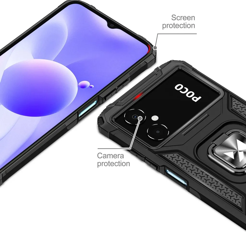 Mbulesë telefoni Wozinsky Ring Armor për Samsung Galaxy A03, TPU dhe PC, me unazë magnetike, e zezë - 2