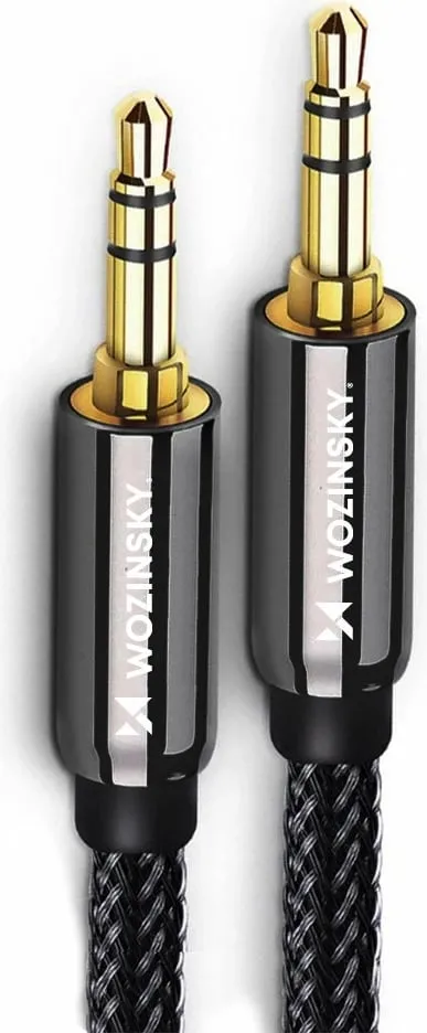 Kabllo audio Wozinsky AUX, 2x mini jack 3.5mm, 2m, e zezë - 2