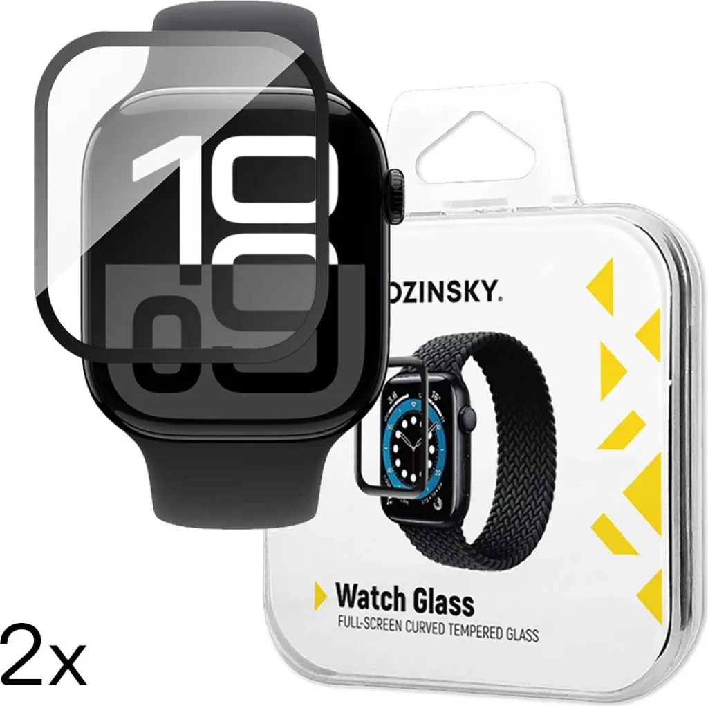 Xham i temperuar për Apple Watch Series 10, Wozinsky Full Glue, 46mm, 2 copë - 1