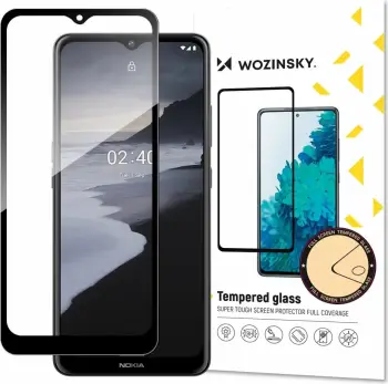 Mbështjellës xhami i temperuar Wozinsky Full Glue për Nokia 2.4, i zi