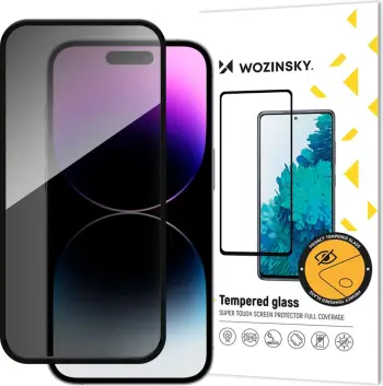 Xham mbrojtës Wozinsky Privacy Glass për iPhone 16 Plus, xham i temperuar 9H, filtër anti spy