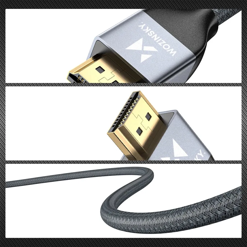 Kabllo HDMI Wozinsky WHDMI-20, 2m, 8K, 48Gbps, argjendtë - 13