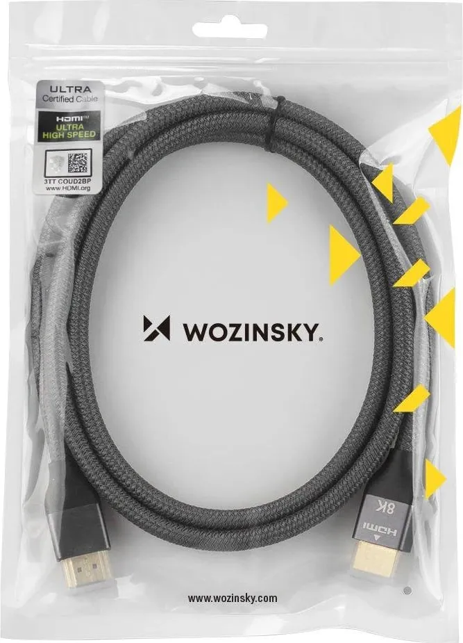 Kabllo HDMI Wozinsky WHDMI-20, 2m, 8K, 48Gbps, argjendtë - 6