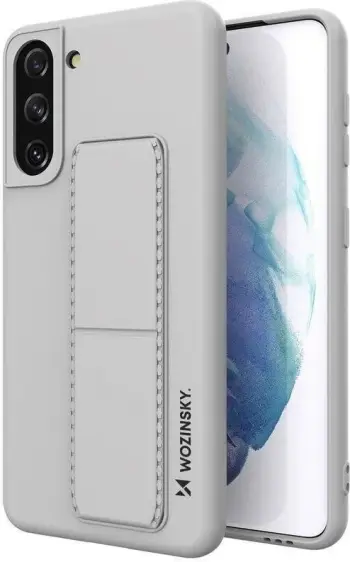 Mbështjellës Wozinsky Kickstand Case për Samsung Galaxy S21+ 5G, silikon, i zi