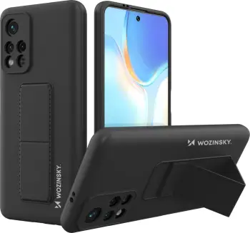 Mbështjellës Wozinsky Kickstand Case për Xiaomi Redmi 10, silikon, i kuq