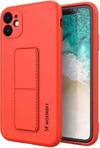 Mbështjellës Wozinsky Kickstand Case për Samsung Galaxy A22 5G, silikon, i kuq