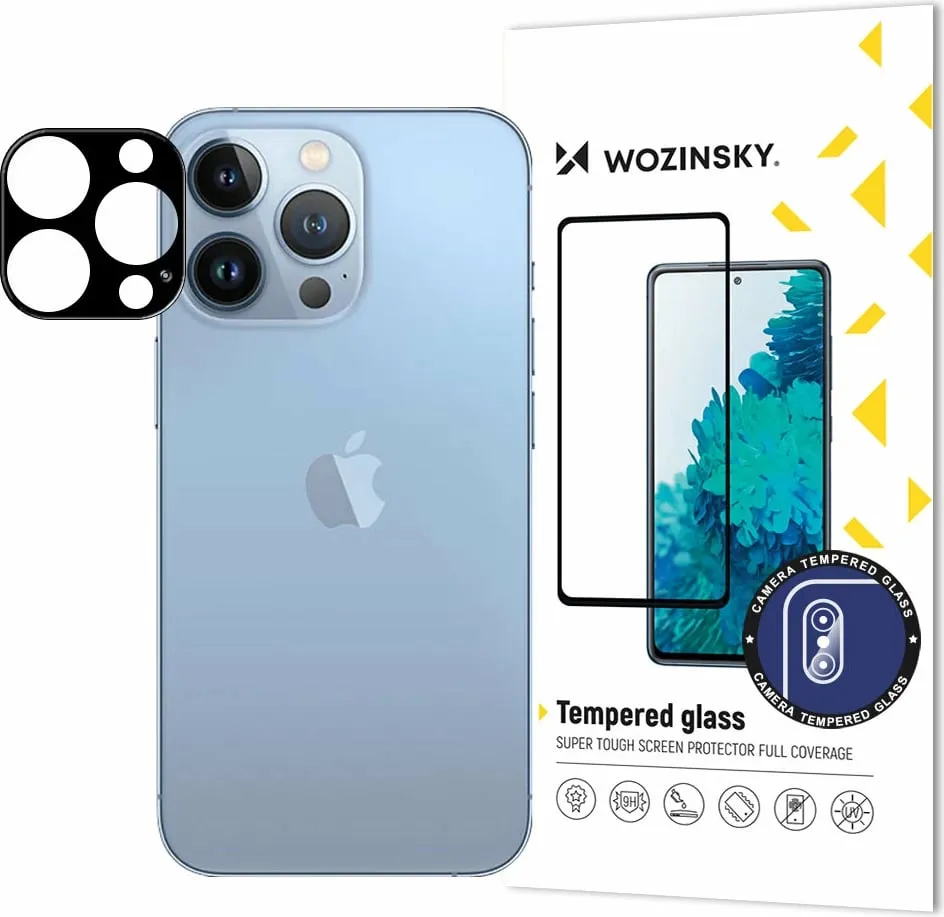 Xham i temperuar për kamerë Wozinsky, për iPhone 15 Pro Max, i zi - 1