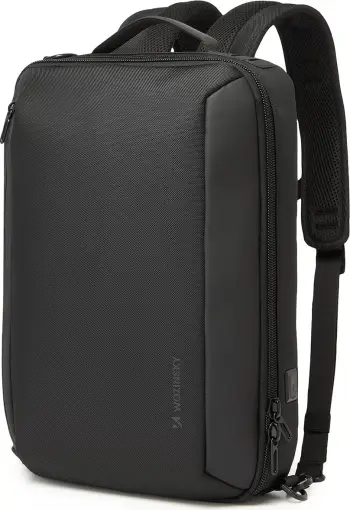 Çantë shpine/laptopi Wozinsky Premium 15.6 inç, me port USB, e zezë