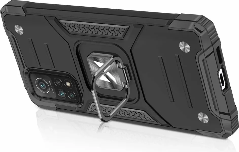 Mbështjellës Wozinsky Ring Armor me këmbalec për Samsung Galaxy A72, e zezë - 4