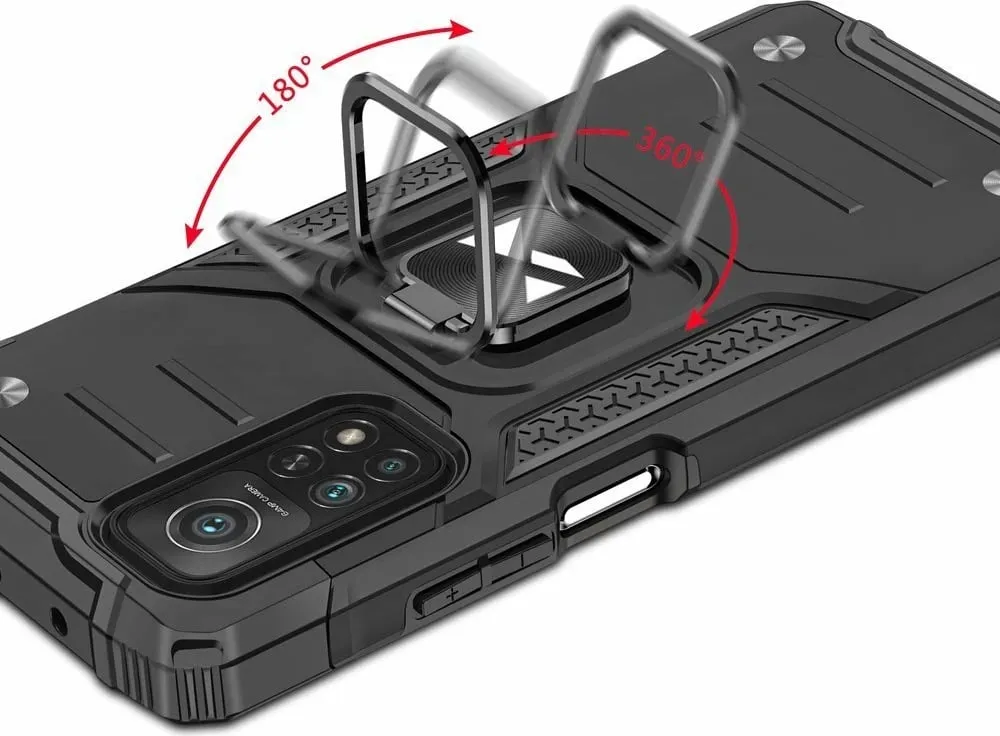 Mbështjellës Wozinsky Ring Armor me këmbalec për Samsung Galaxy A72, e zezë - 5