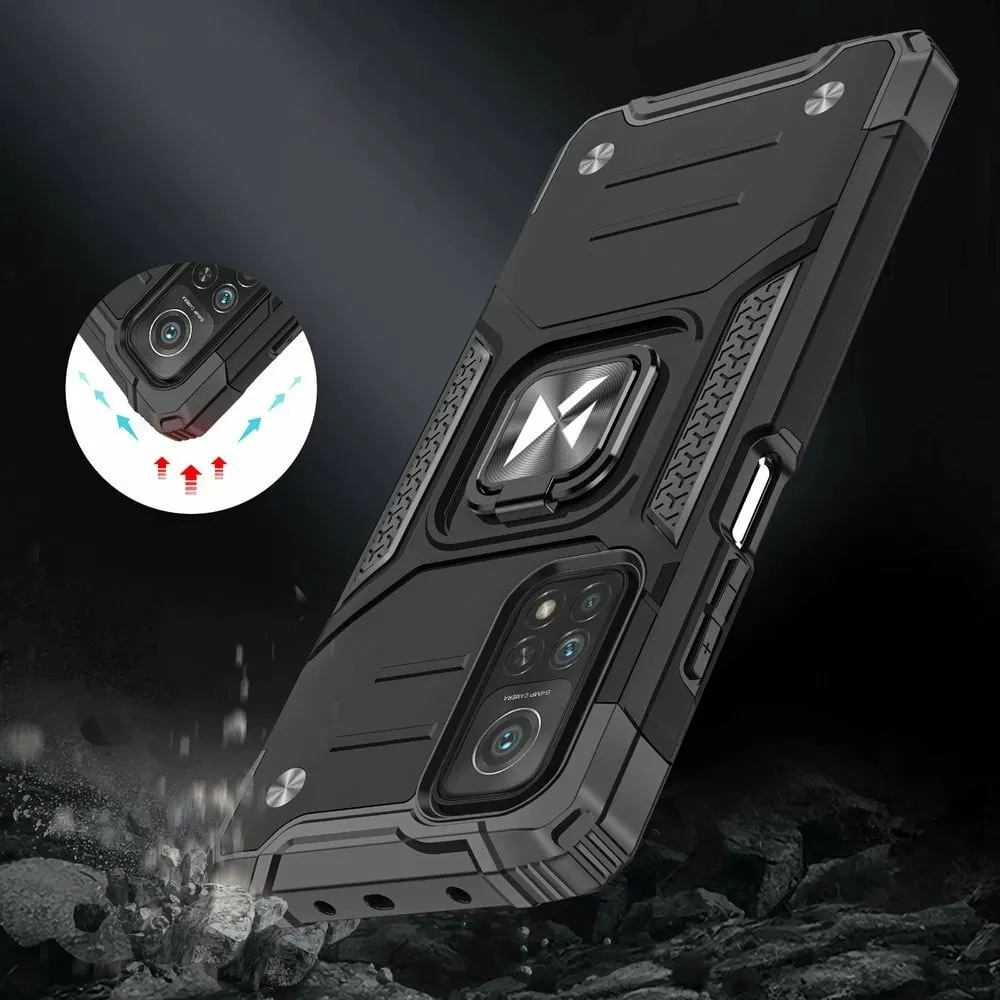 Mbështjellës Wozinsky Ring Armor me këmbalec për Samsung Galaxy A72, e zezë - 7
