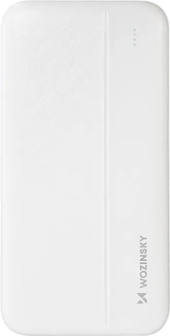 Powerbank Wozinsky WPBWE1, 10000mAh, 2x USB, Bardhë