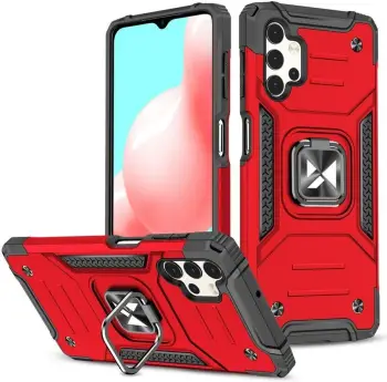 Këllëf mbrojtës Wozinsky Ring Armor për Samsung Galaxy A73, me unazë dhe mbajtëse magnetike, i kuq