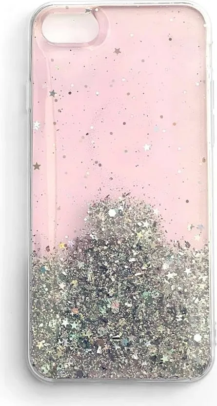 Mbështjellës Wozinsky Glitter për Samsung Galaxy S21+, rozë/argjend - 1