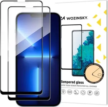 Mbrojtës ekrani Wozinsky Full Glue Tempered Glass për Samsung Galaxy A06 5G / A05, 2-pack, kornizë e zezë