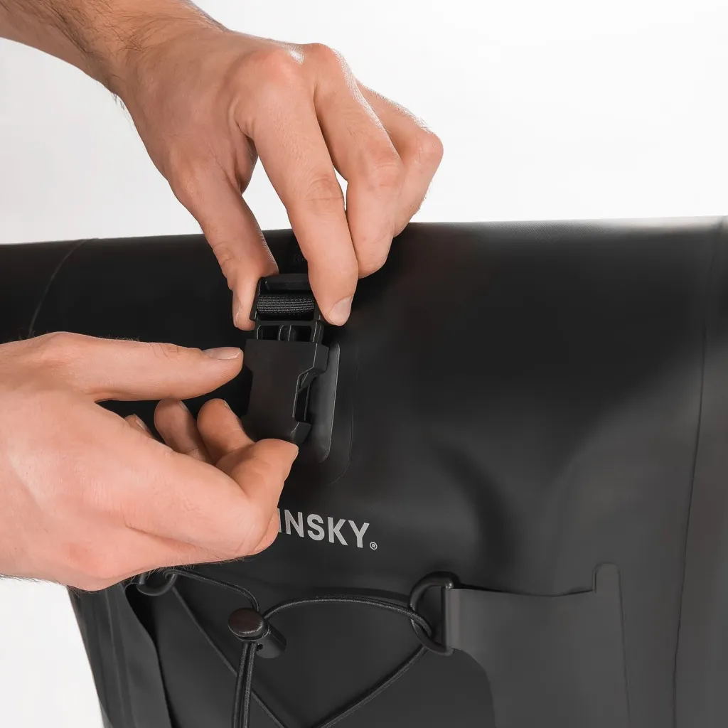 Çantë biçiklete për bagazher, 25L, waterproof, e zezë - 12