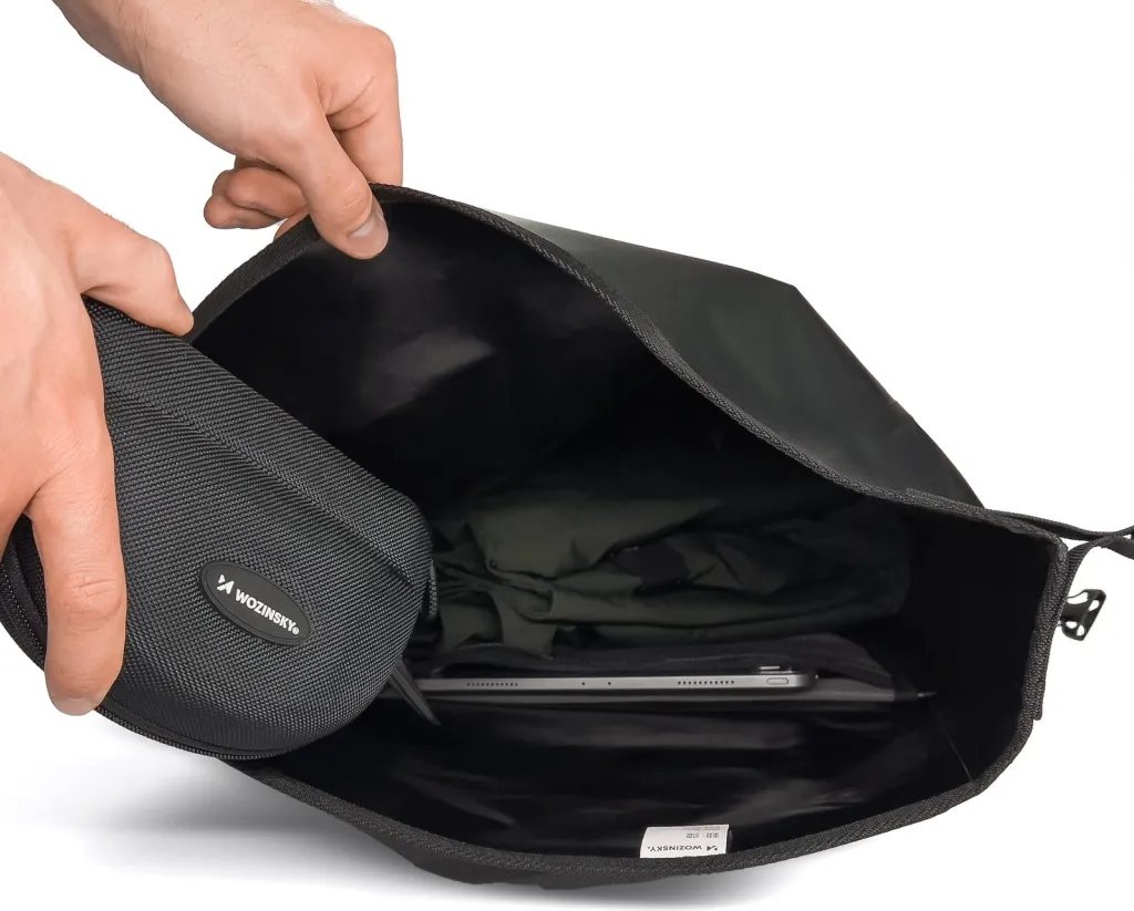 Çantë biçiklete për bagazher, 25L, waterproof, e zezë - 15