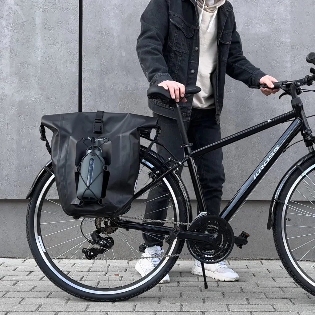 Çantë biçiklete për bagazher, 25L, waterproof, e zezë - 17