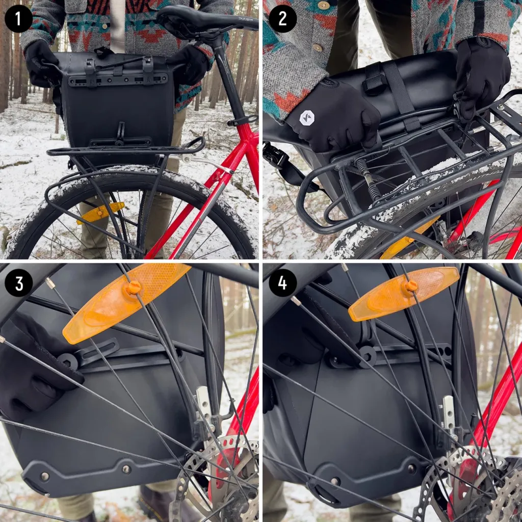 Çantë biçiklete për bagazher, 25L, waterproof, e zezë - 18