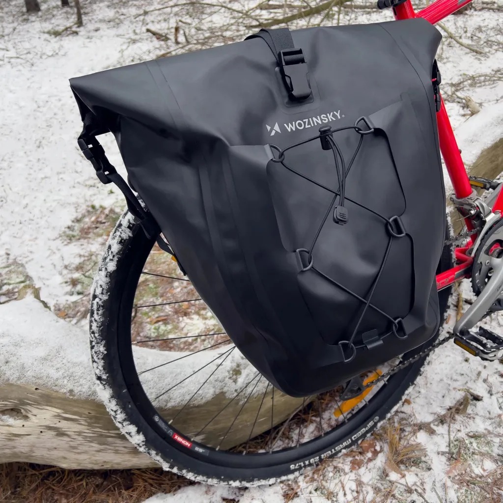 Çantë biçiklete për bagazher, 25L, waterproof, e zezë - 19