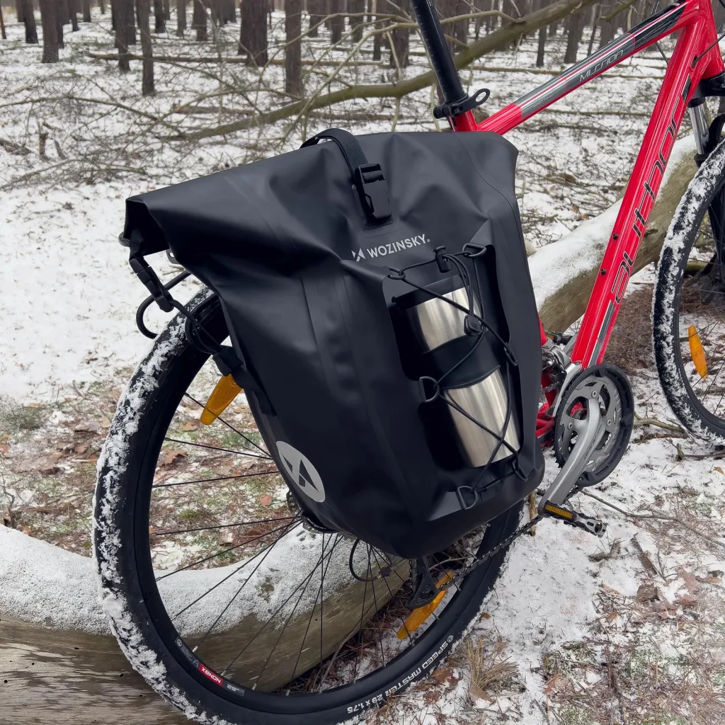 Çantë biçiklete për bagazher, 25L, waterproof, e zezë - 20