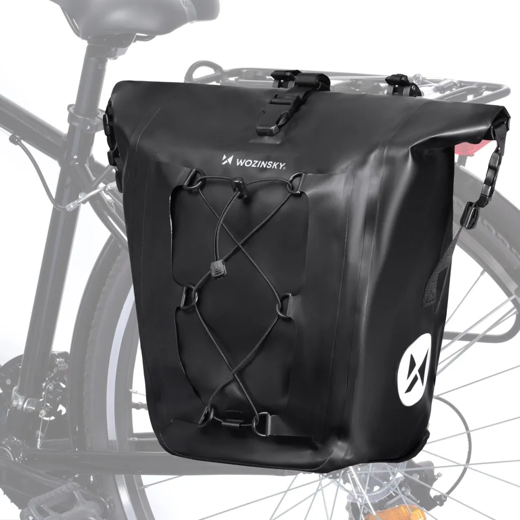 Çantë biçiklete për bagazher, 25L, waterproof, e zezë - 23