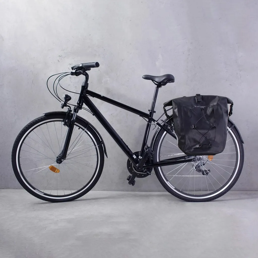 Çantë biçiklete për bagazher, 25L, waterproof, e zezë - 8