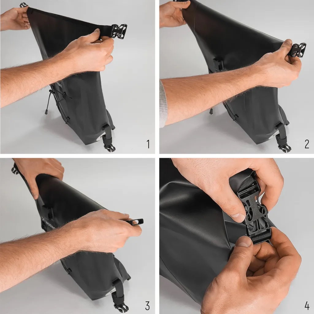 Çantë biçiklete për bagazher, 25L, waterproof, e zezë - 9