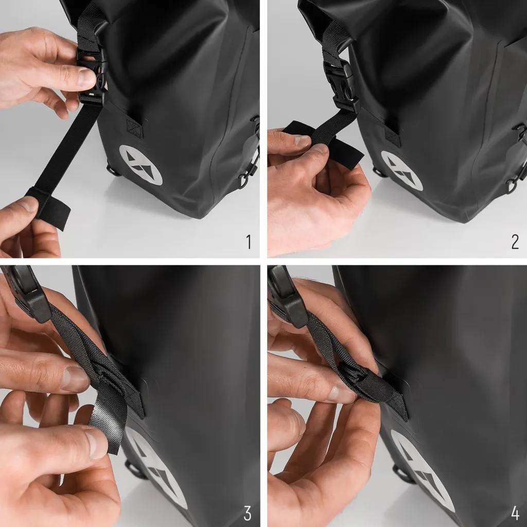 Çantë biçiklete për bagazher, 25L, waterproof, e zezë - 10