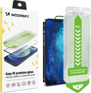 Xham i temperuar Wozinsky Premium Glass me kornizë montimi për iPhone 15 Pro, zi