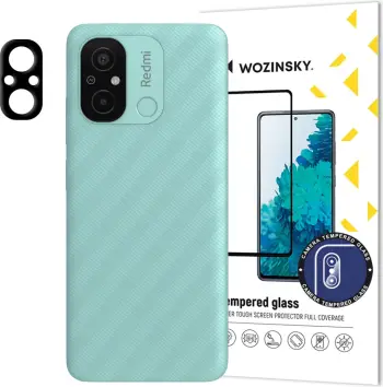 Xham i temperuar për kamerë Wozinsky për Xiaomi Redmi 11A / Poco C55 / Redmi 12C, 9H, Zi
