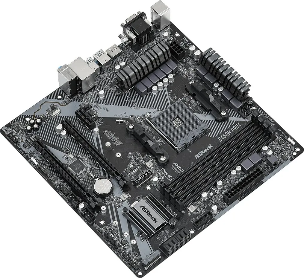 Pllakë Amë ASRock B450M PRO4 R2.0 - 3