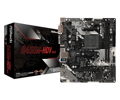 Pllakë amë ASRock B450M-HDV R4.0 - AMD B450 - 1