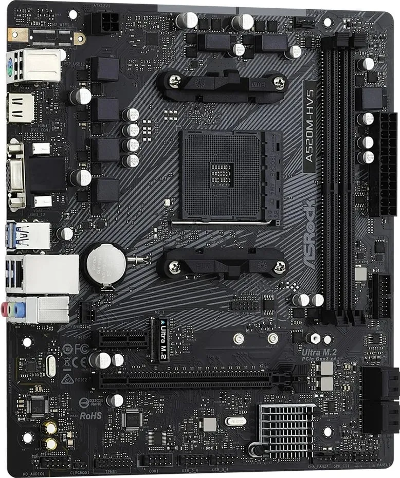 Pllakë amë ASRock A520M-HVS - AMD A520 - 4