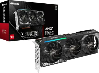 Kartelë grafike ASRock Radeon RX 9070 Challenger 16GB Semi-fanless