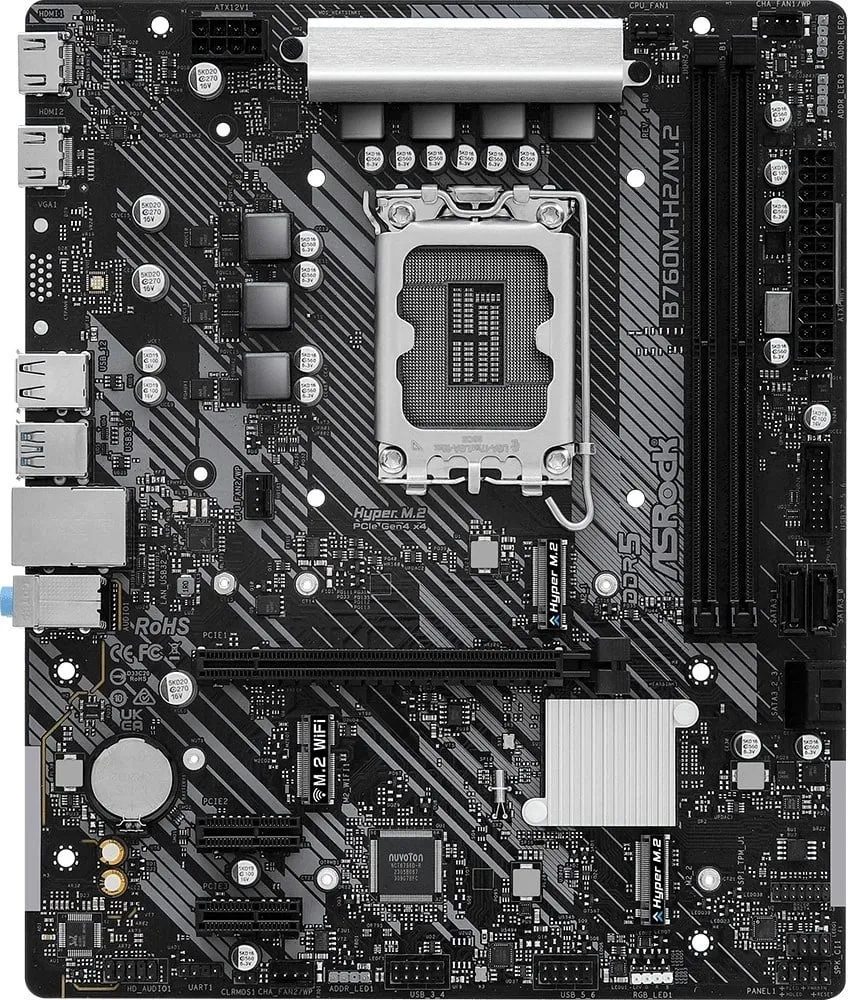 Pllakë amë ASRock B760M-H2/M.2 - 1