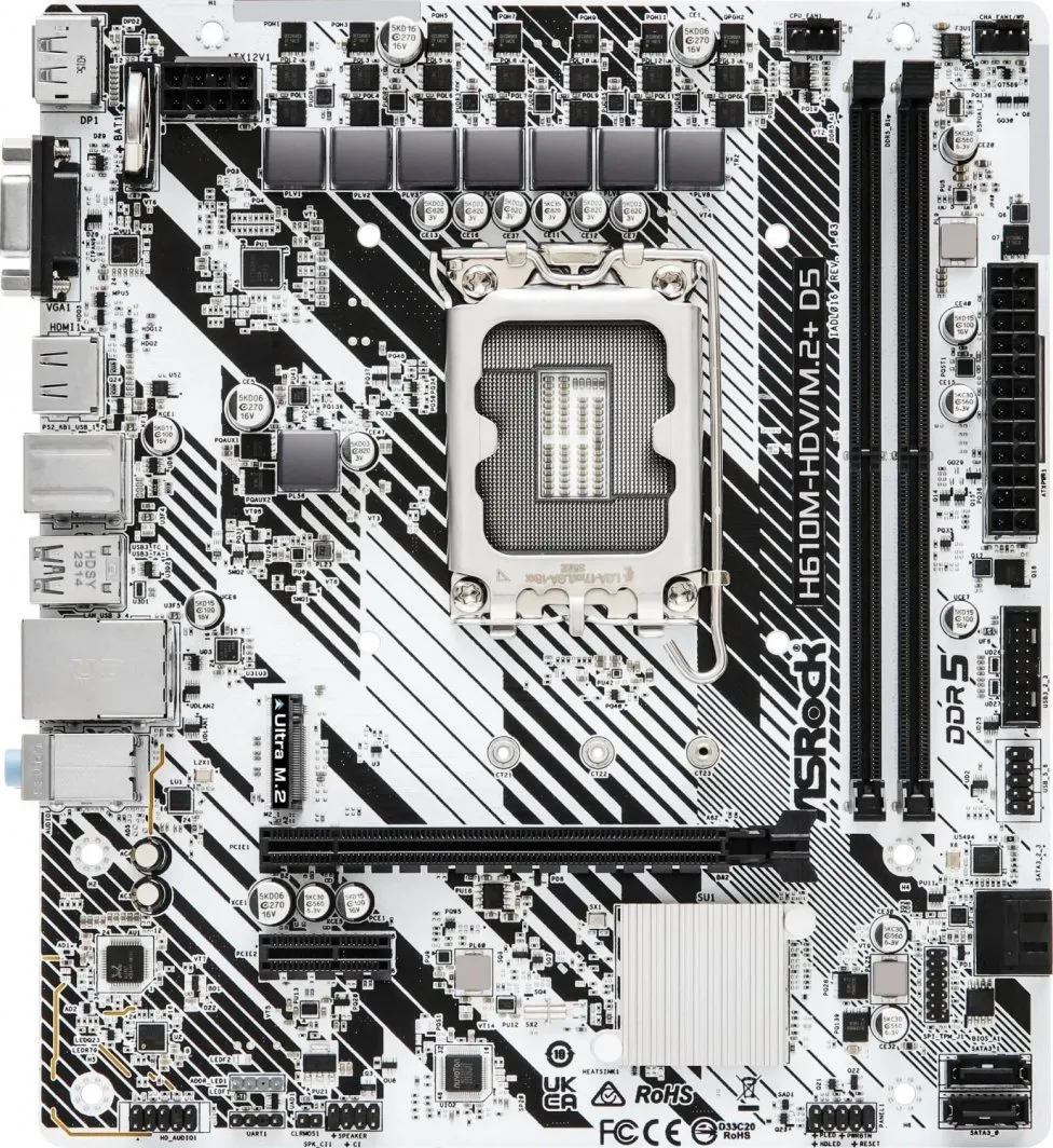 Pllakë amë ASRock H610M-HDV/M.2+ D5 - 2