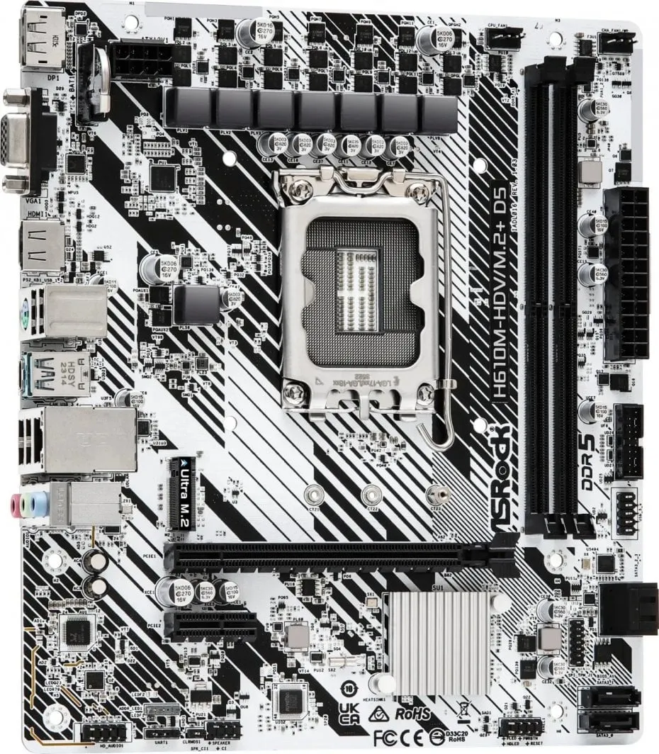 Pllakë amë ASRock H610M-HDV/M.2+ D5 - 3