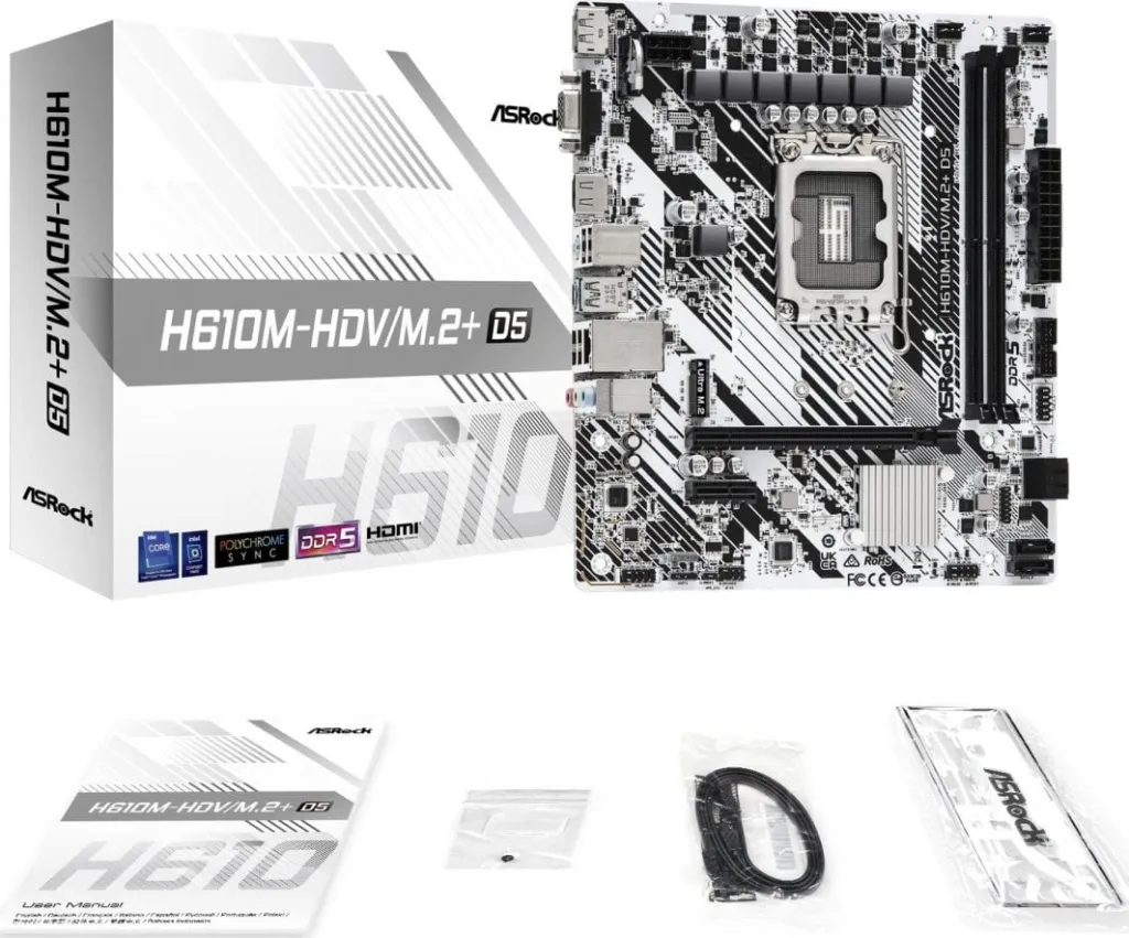 Pllakë amë ASRock H610M-HDV/M.2+ D5 - 5