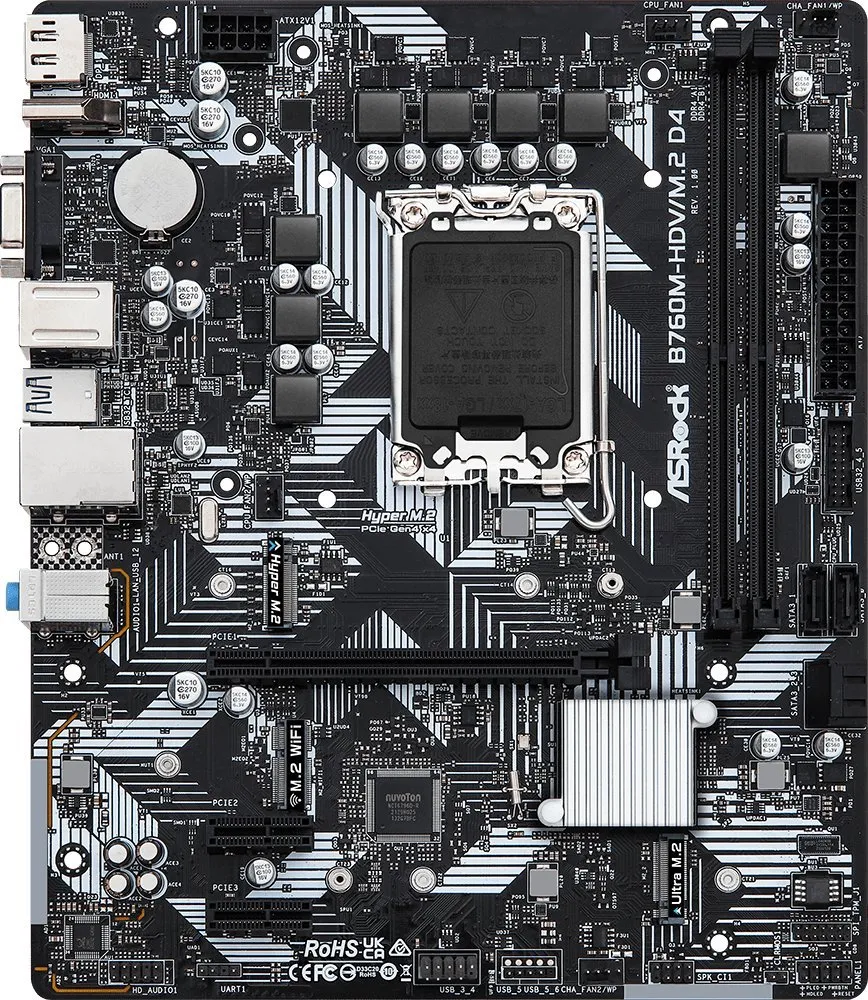 Pllakë amë ASRock B760M-HDV/M.2 D4, 64GB - 2