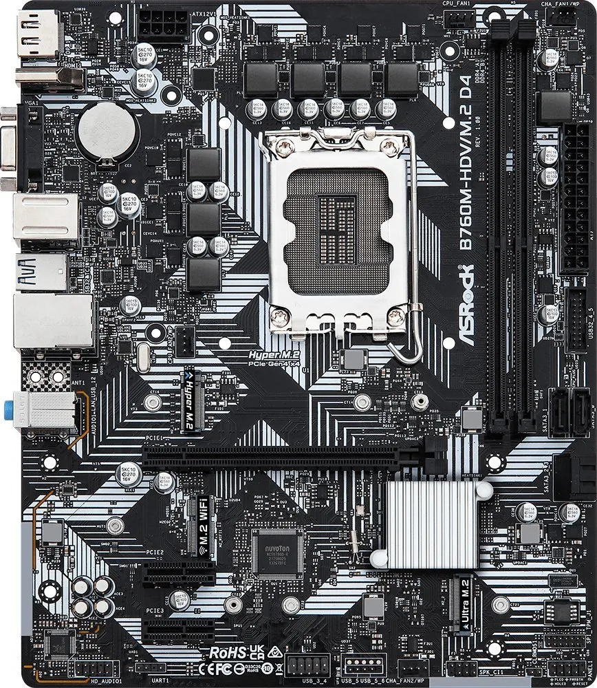 Pllakë amë ASRock B760M-HDV/M.2 D4, 64GB - 3